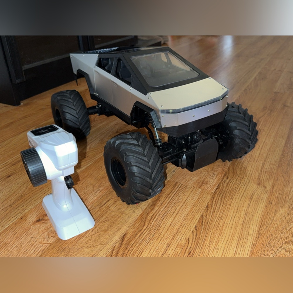Black and Silver RC Car *Monster Cyber Truck*